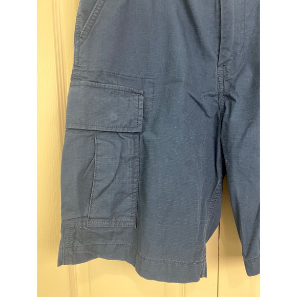 Levi Strauss & Co Cargo Shorts Men 34 Blue Ripstop Cotton Casual Utility C14 - Picture 12 of 16